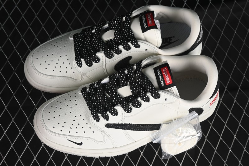 Nike Travis Scott x Fragment Design x Air Jordan 1 Low OG SP AJ1 Supreme Collaboration - JH6088-704