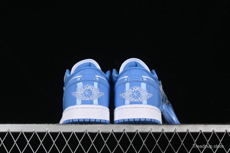 Nike Air Jordan 1 Low AJ1 Patent Blue Casual Sneakers - FZ2138-114