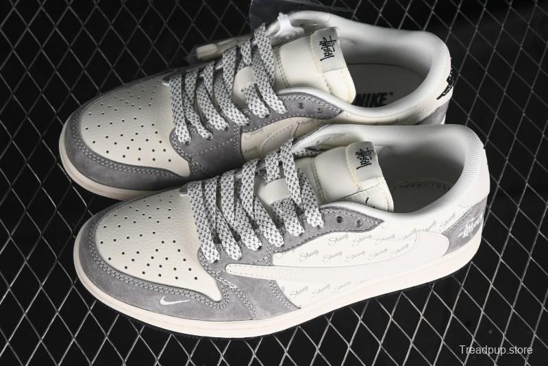 Nike Travis Scott x Fragment Design x Air Jordan 1 Low OG SP AJ1 Retro Sneakers - XY2688-124