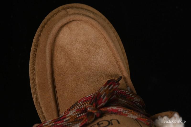 UGG Classic Mini II Fur Lace-Up Platform Short Boots with Treadlite Outsole - 1143954