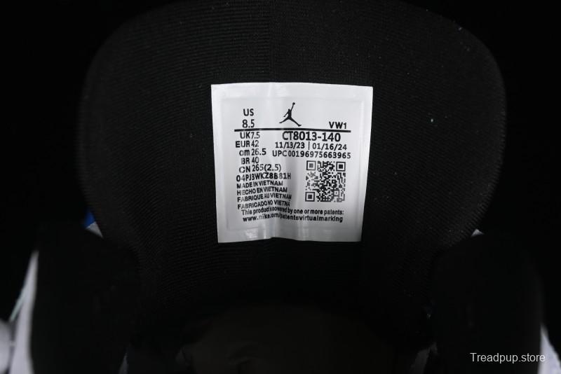 Nike Air Jordan 12 Retro Basketball Shoes in White and Blue - CT8013-140