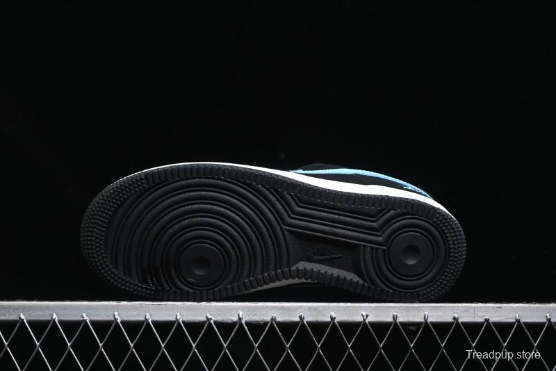 Nike Air Force 1 '07 Low Stussy Collaboration - Black Tiffany Low-Top Casual Sneakers - KK1988-030