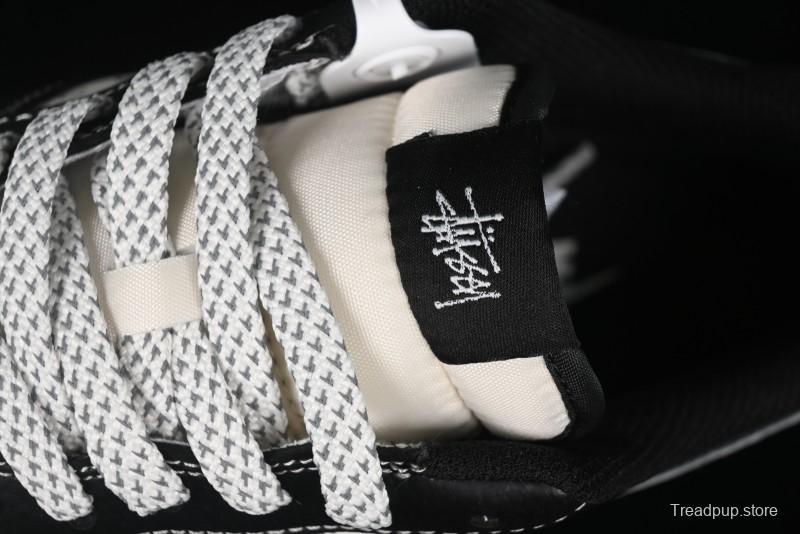 Nike Air Force 1 '07 Low Stussy Collaboration - Black Grey Casual Sneakers - XZ3328-566