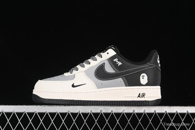 Nike Air Force 1 '07 Low Bape Collaboration - Beige Grey Black Low-Top Casual Sneakers BB6566-209