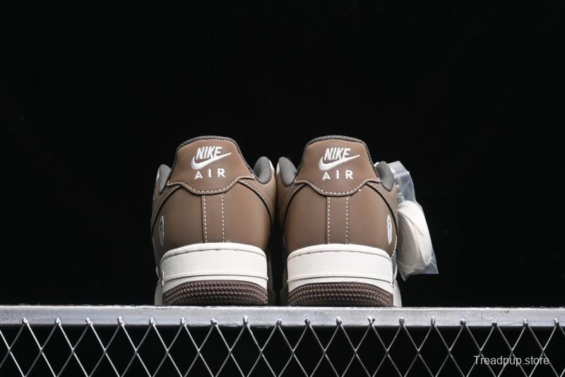 Nike Air Force 1 '07 Low Bape Collaboration - Beige Grey Brown Low Top Casual Sneakers BB6566-210