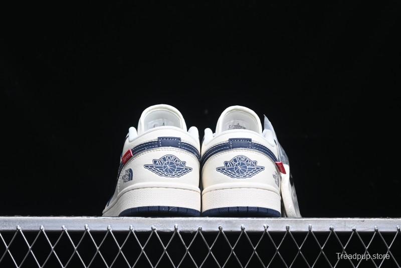 Nike Air Jordan 1 Low Supreme x The North Face Retro Basketball Shoes - XX3318-188