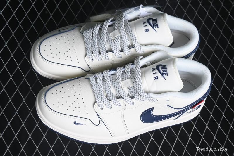 Nike Air Jordan 1 Low Supreme x The North Face Retro Basketball Shoes - XX3318-188