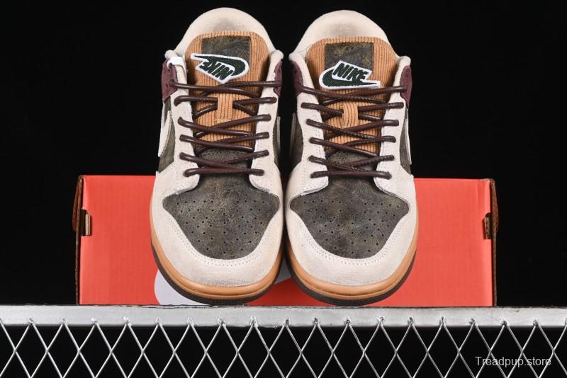Nike Dunk Low Retro "Love & Peace" Casual Sneakers in Vintage Brown - HQ3459-212