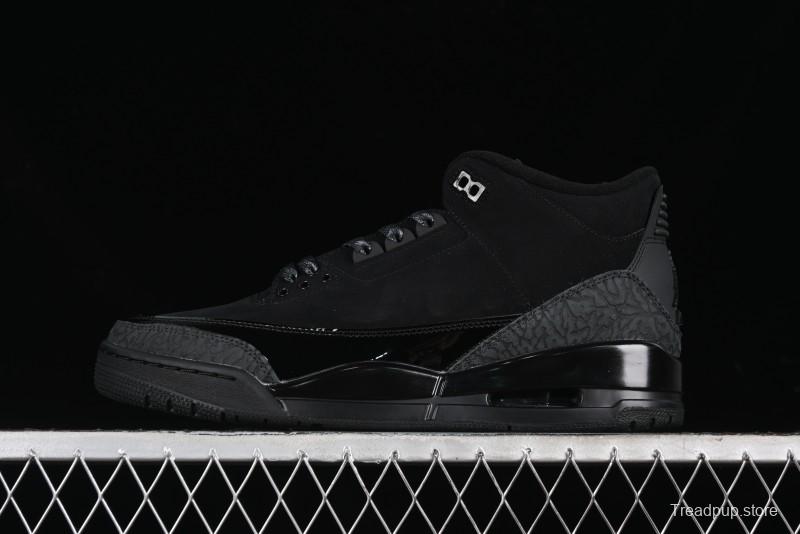 Nike Air Jordan 3 Retro Basketball Shoes Midnight Black - CT8532-001