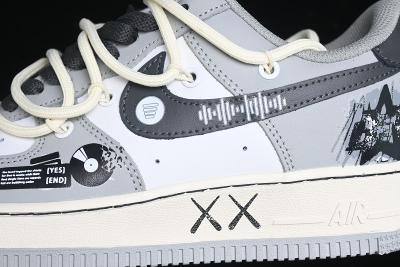 Nike Air Force 1 Low "Vinyl" Casual Sneakers with Lace-Up Design - KS6896-666
