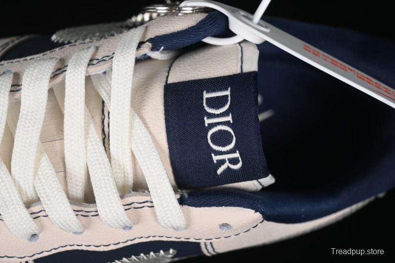 Nike Air Force 1 '07 Low Dior Collaboration - Light Blue Knit Swoosh Low-Top Casual Sneakers - KK1988-012