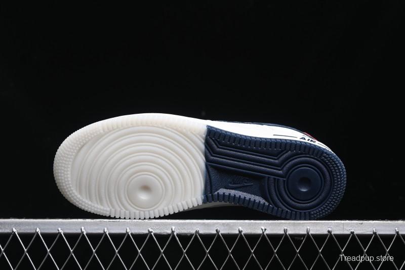 Nike Air Force 1 '07 Low Moncler Collaboration - Light Blue & Pigment Dyed Two-Tone Low-Top Casual Sneakers - CH6336-512