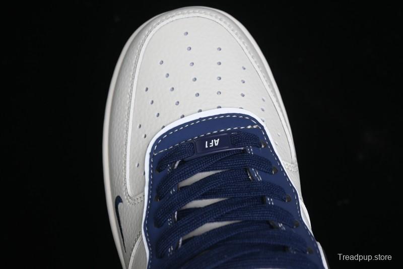 Nike Air Force 1 '07 Low Stone Island x Supreme Collaboration - Navy Blue & Off-White Low-Top Casual Sneakers - BB1616-302