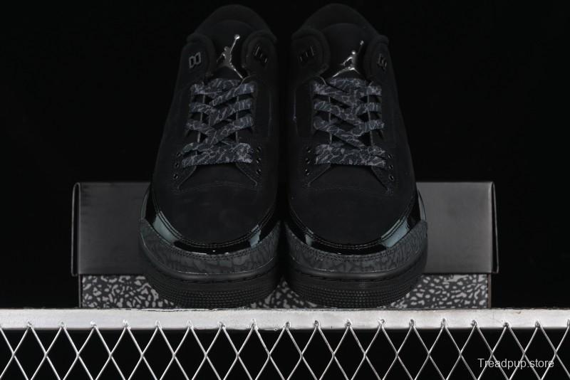 Nike Air Jordan 3 Retro Basketball Shoes Midnight Black - CT8532-001