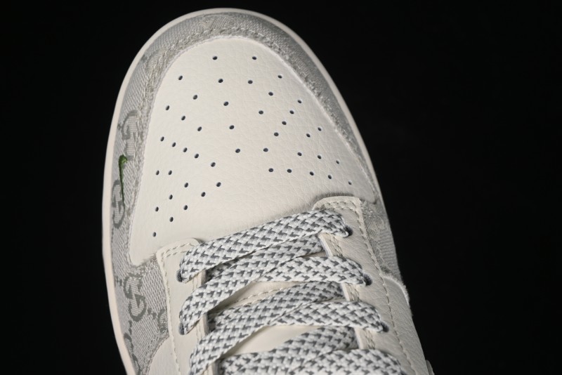 Nike SB Dunk Low Gucci Collaboration - Smoke Green Anniversary High-End Custom Low-Top Casual Skate Shoes - XX2025-389