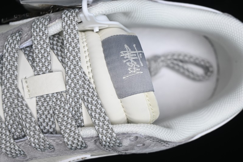 Nike SB Dunk Low Stussy Collaboration - Patchwork Black White Swoosh Anniversary Custom Low-Top Skate Shoes - DM6868-003