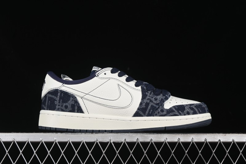 Nike Travis Scott x Fragment Design x Air Jordan 1 Low OG SP AJ1 Retro Sneakers - CH6336-017