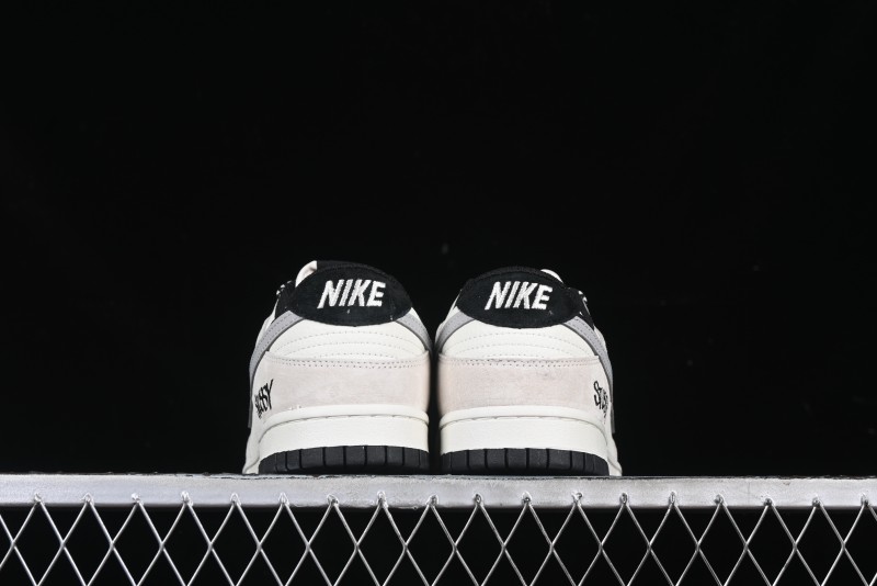 Nike SB Dunk Low Stussy Collaboration Grey Pig Suede Anniversary Custom Low-Top Casual Skate Shoes - DJ2024-061