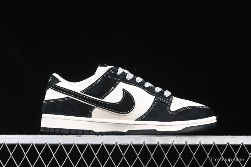 Nike SB Dunk Low Stussy x Gucci Triple Collaboration - Irregular Black Swoosh Anniversary Custom Low-Top Casual Sneakers - FC1688-196