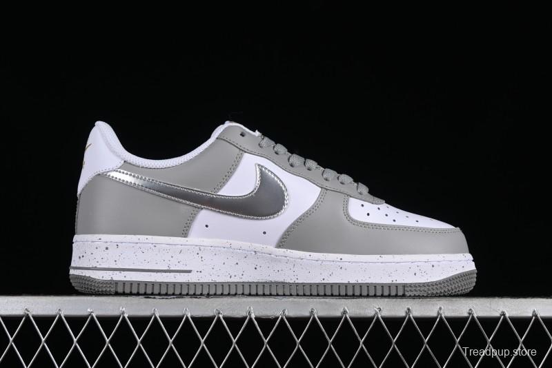 Nike Air Force 1'07 Low Grey Silver Splatter Casual Sneakers - MK5639-889
