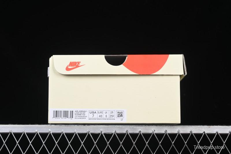 Nike Travis Scott x Fragment Design x Air Jordan 1 Low OG SP AJ1 Retro Sneakers - SJ2068-132
