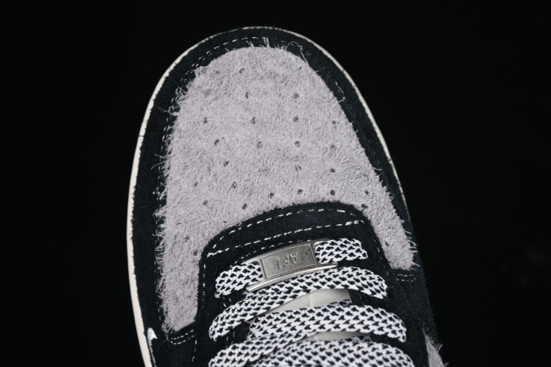 Nike Air Force 1 '07 Low Stussy Collaboration Black Grey Outsole Low-Top Casual Sneakers - SJ6698-017