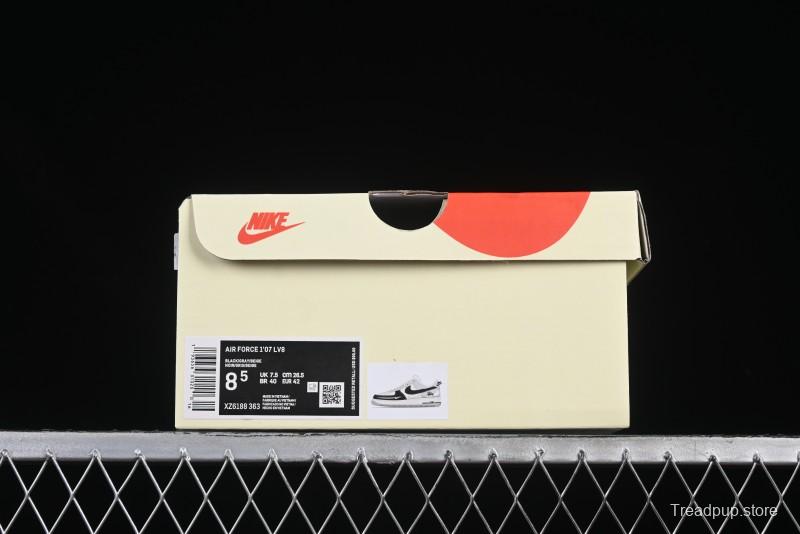 Nike Air Force 1 '07 Low Stussy Collaboration Black Grey Patchwork Low-Top Casual Sneakers - XZ6188-363