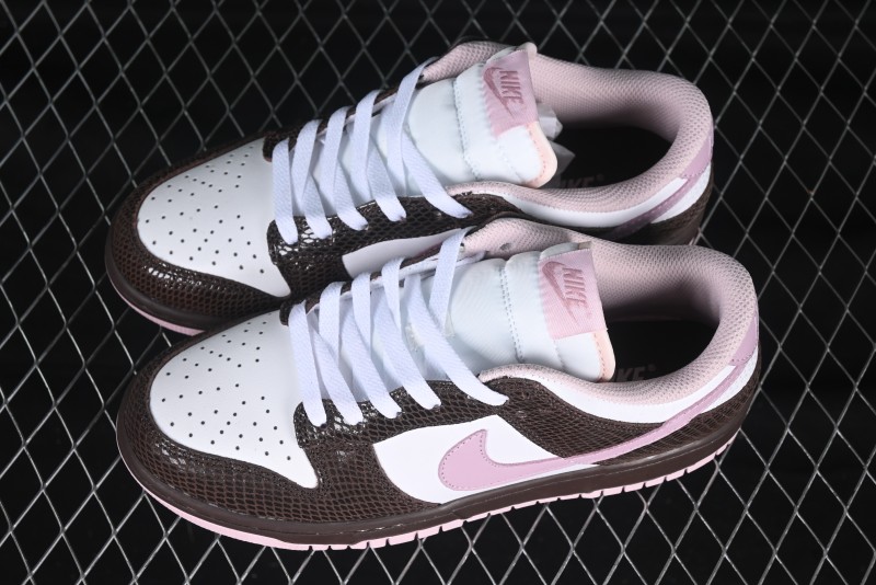 Nike Dunk Low Retro Sneakers in Grey Purple Snakeskin Leather - HV6932-299