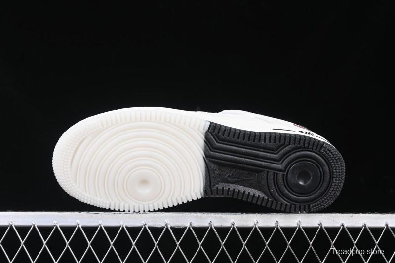 Nike Air Force 1 '07 Low Supreme Collaboration - Beige Grey Woven Label Casual Sneakers - CH6336-517