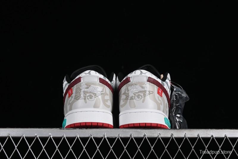 Nike Air Jordan 1 Low AJ1 CNY Year of the Dragon Limited Edition 'Mischievous Panda' Retro Basketball Shoes - 553558-066