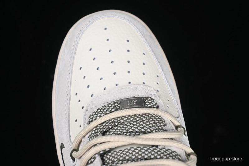 Nike Air Force 1 '07 Low Stussy Collaboration Camo Swoosh Drawstring Casual Sneakers - DM6688-014