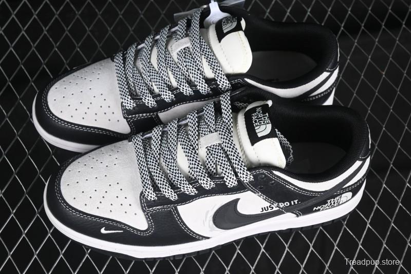 Nike SB Dunk Low The North Face Graffiti Black Swoosh Anniversary Custom Low-Top Casual Skate Shoes - DM6868-028