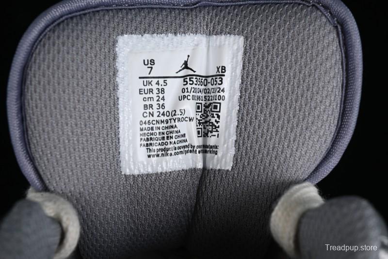 Nike Air Jordan 1 Low AJ1 Panda Prank Modern Gray Floral Low-Top Casual Sneakers - 553560-053