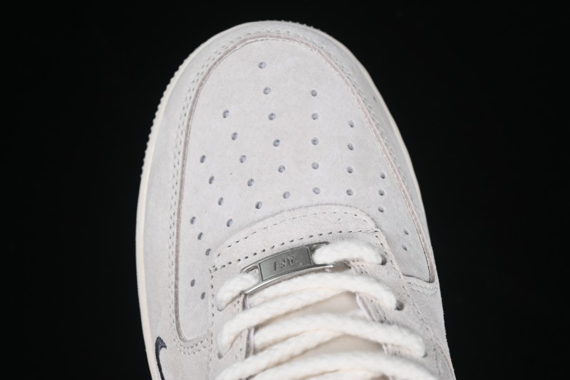 Nike Air Force 1 '07 Low Champion Collaboration Dual-Tone Grey Swoosh Triple Mini Swoosh Low-Top Casual Sneakers - SJ6698-022