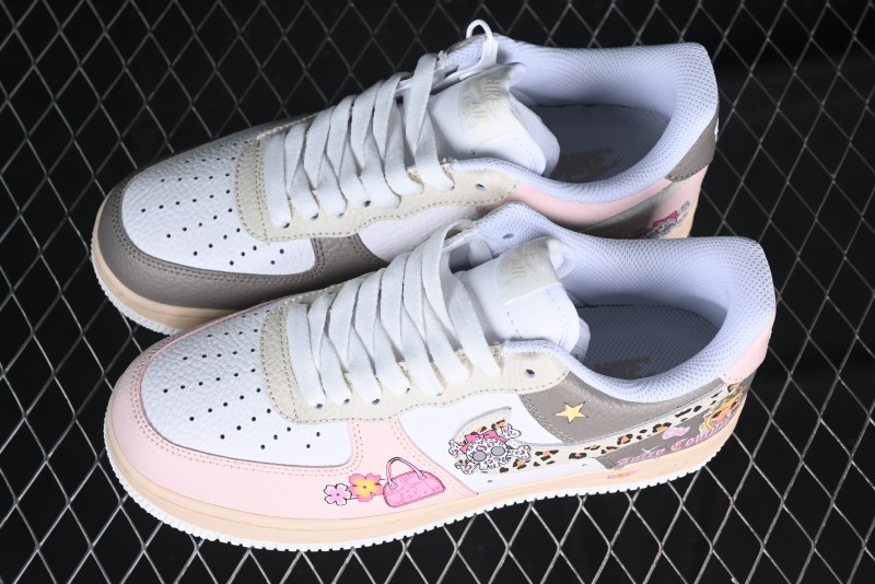 Nike Air Force 1 '07 Low Leopard Print Skeleton Custom Casual Sneakers - TY0103-222