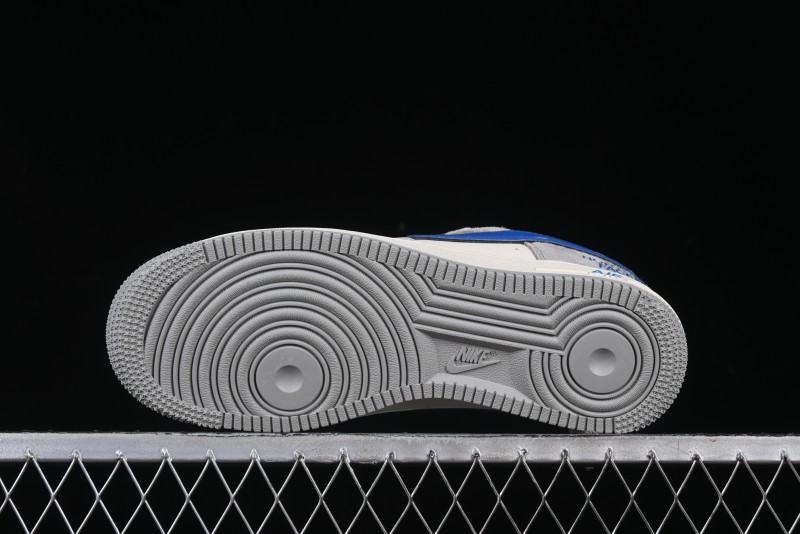 Nike Air Force 1 '07 Low The North Face Collaboration Grey Blue Swoosh Casual Shoes - XZ6188-745