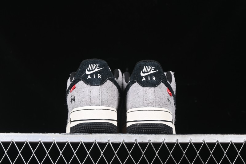 Nike Air Force 1 '07 Low Stussy Collaboration - Suede Grey Low-Top Casual Sneakers - SJ6698-018