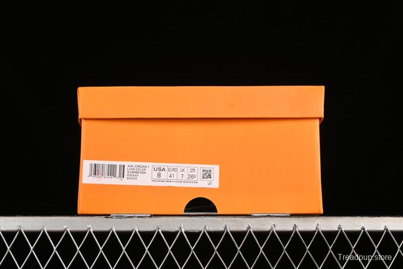 Nike Air Jordan 1 Low OG SP Travis Scott x Fragment Design Black Denim Print Casual Sneakers - SJ2068-005