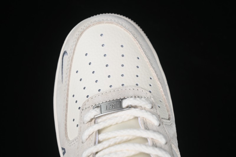 Nike Air Force 1 '07 Low Stussy Collaboration Dual-Tone Beige Low-Top Casual Sneakers - SJ6698-024