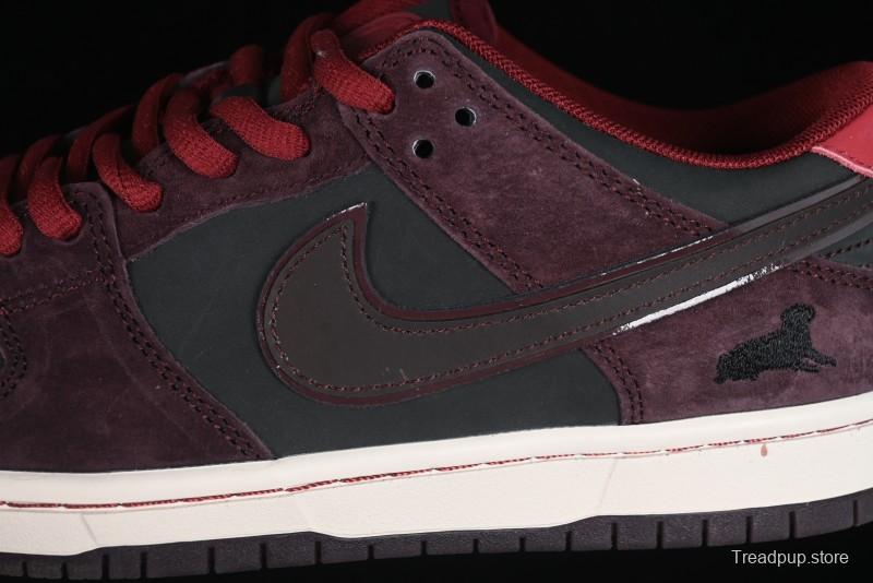 Nike SB Dunk Low "Dark Burgundy & Black" - Premium Suede Skate Shoes