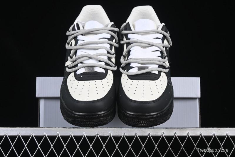 Nike Air Force 1'07 Low Star Graffiti Hand-Painted Casual Sneakers with Full-Length Air Cushion - XV7981-476