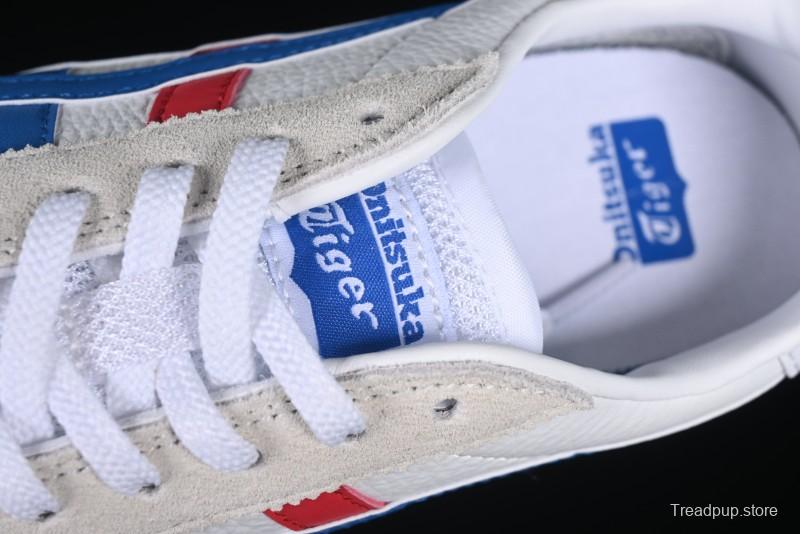 Onitsuka Tiger Vintage Runner Sneakers - White/Grey with Blue & Red Accents