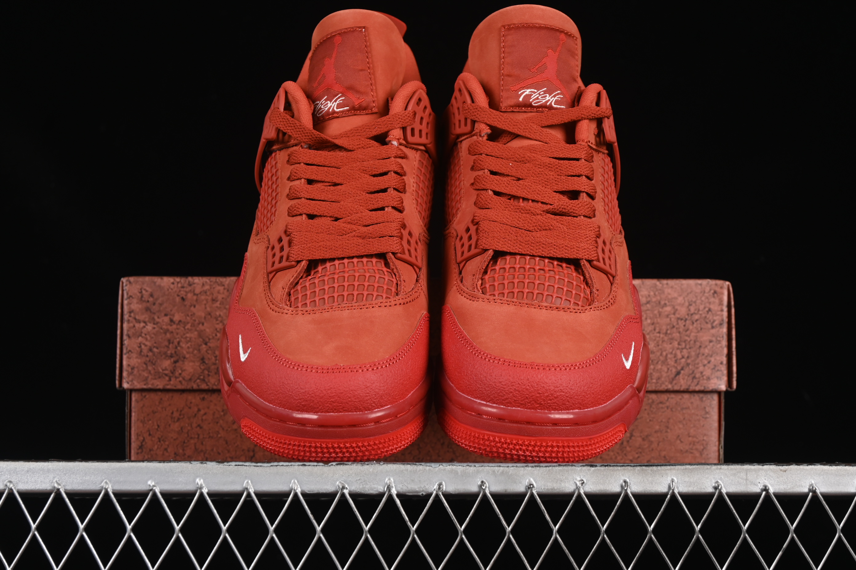 Nike Nigel Sylvester x Air Jordan 4 Retro OG "Brick By Brick" High-Top Sneakers with Suede and Leather Details - HF4340-800