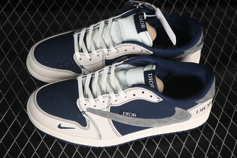 Nike Travis Scott x Fragment Design x Air Jordan 1 Low OG SP AJ1 Low Top Casual Sneakers - XS2024-012