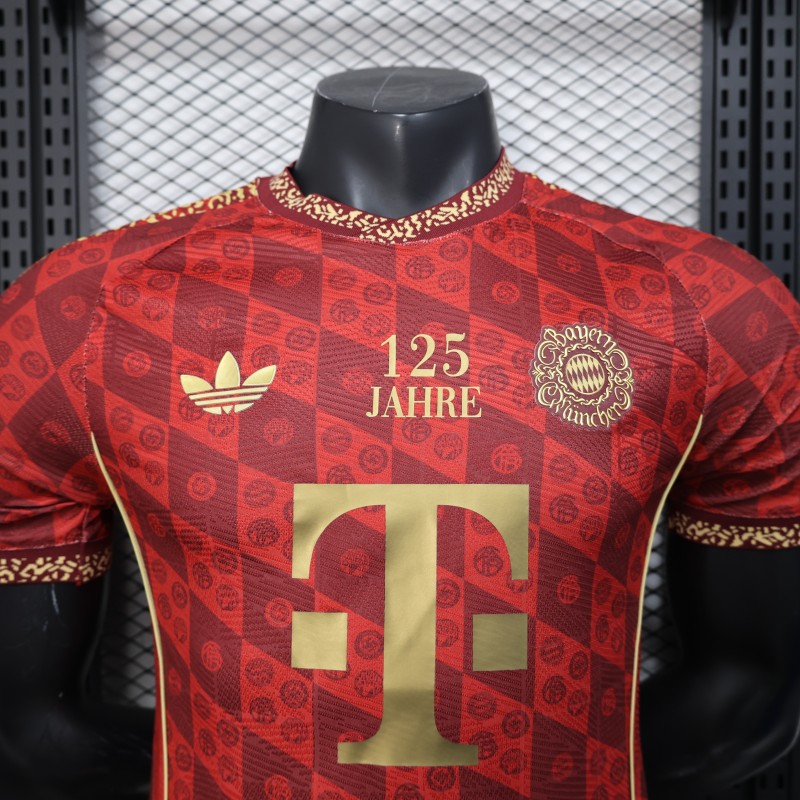 Player Version 25/26 Bayern Munich 125Th Anniversary Red Jersey