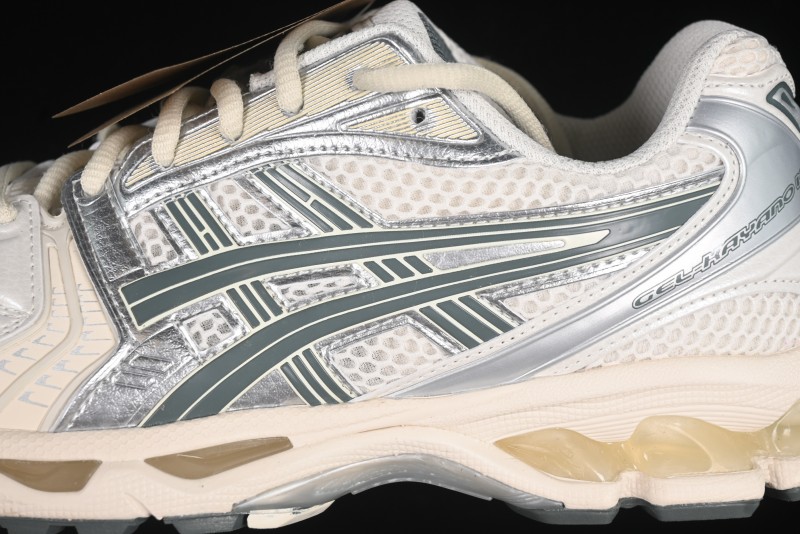 Asics Gel-Kayano 14 Running Shoes with Engineered Elastic Double-Layer Knit Upper and 3D Visible GEL Cushioning - 1201A019-200