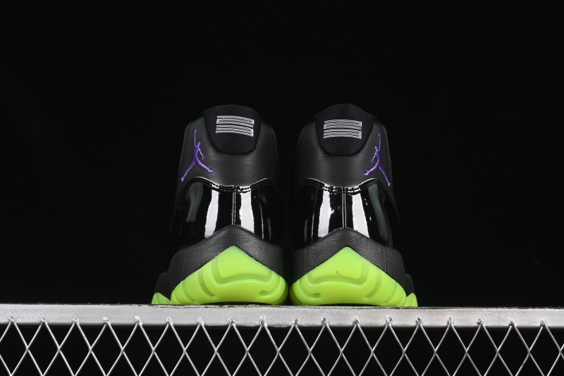 Nike Air Jordan 11 Retro CT8012-003 Basketball Shoes in Black & Guacamole Green