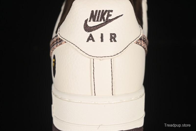 Nike Air Force 1 '07 Low Bape Collaboration Beige Camo Casual Sneakers - DF0188-052