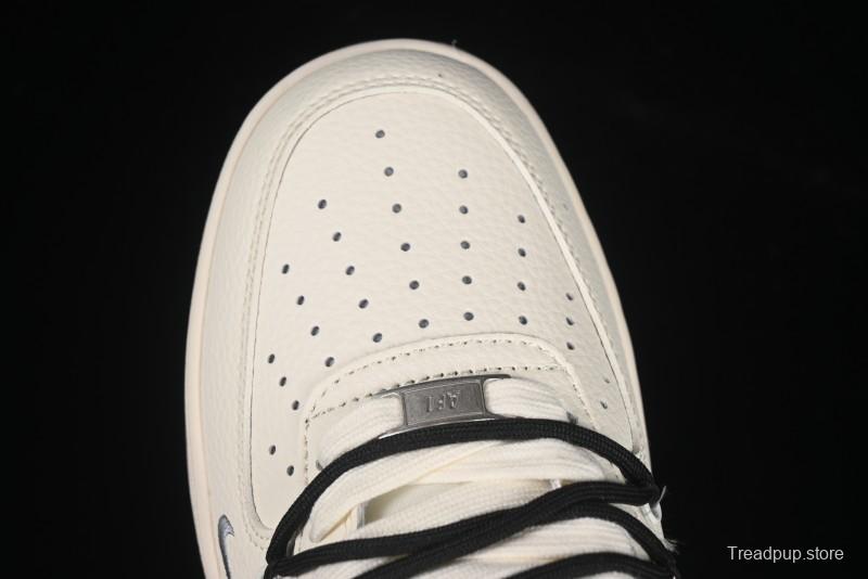 Nike Air Force 1 '07 Low Supreme Collaboration Dual-Tone Grey Black Drawstring Casual Sneakers - DM6868-069