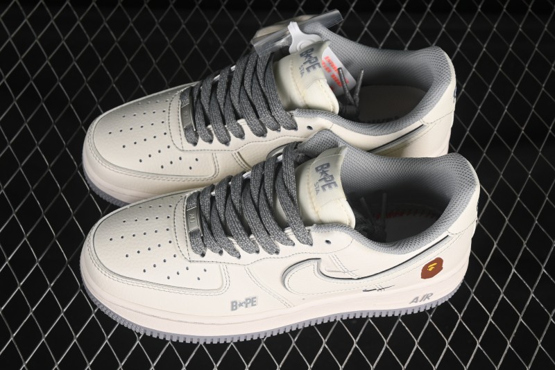 Nike Air Force 1 '07 Low BAPE Collaboration Beige Starry Sky Casual Sneakers - HH7518-065